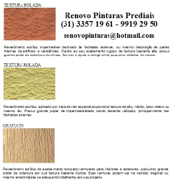 TEXTURAS & GRAFIATO RENOVO PINTURAS PREDIAIS (31) 3357 19 61 - 9919 29 50